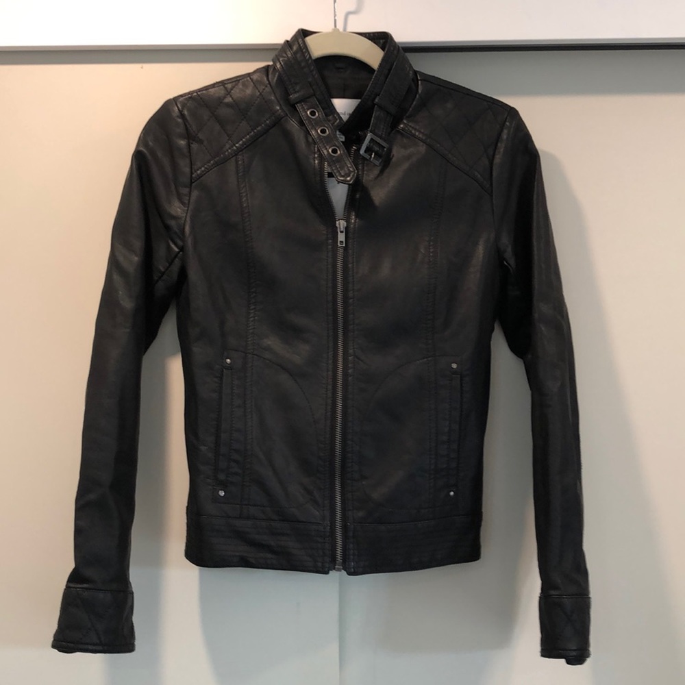 Cupcakes and cashmere Faux Leather jacket